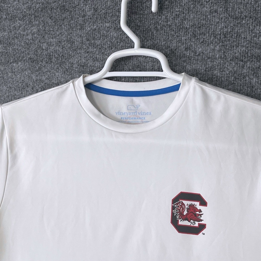 Vineyard Vines Performance South Carolina Gamecocks T-Shirt Mens Small White